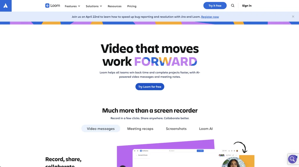 A developer recording an async video walkthrough to share with their team
